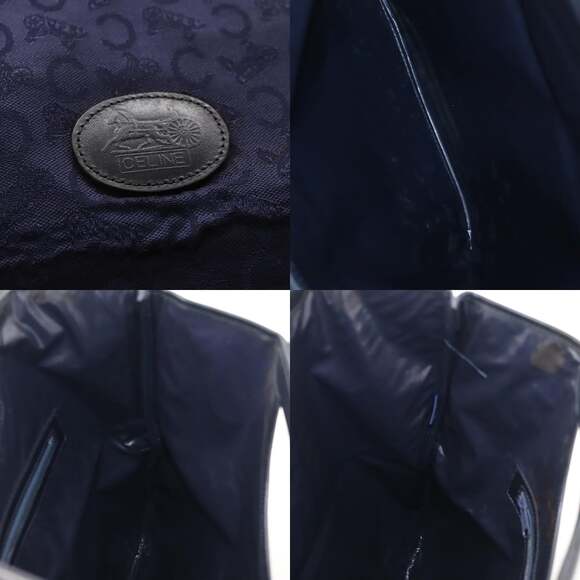 CELINE C Sulky Hand Bag Canvas Navy - Picture 11 of 12